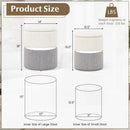 Velvet/Linen Fabric Storage Ottoman Set of 2 by LJGDeals