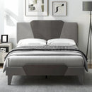 Full/Queen/Twin Velvet Upholstered Bed Frame with High Headboard by LJGDeals