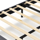 Velvet Upholstered Platform Bed with Height Adjustable Vertical Channel Headboard by LJGDeals