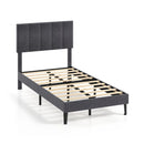 Upholstered Platform Bed with Adjustable Headboard - Twin Size by LJGDeals