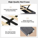 Upholstered Platform Bed with Adjustable Headboard - Twin Size by LJGDeals