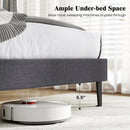 Upholstered Platform Bed with Adjustable Headboard - Twin Size by LJGDeals
