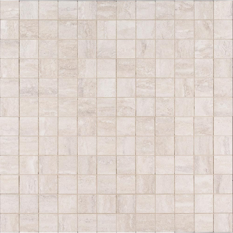 MSI Veneto White Matte Porcelain Mosaic Wall and Floor Tile 2"x2"
