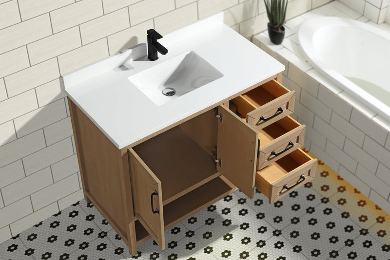 Venice 42" Bathroom Vanity Oak Gray Finish