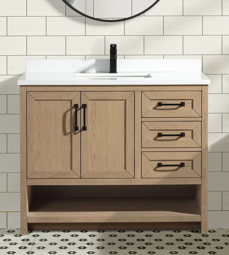 Venice 42" Bathroom Vanity Oak Gray Finish