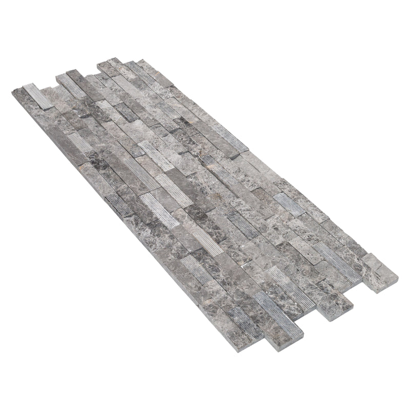 Ventana Gray Marble 3D Ledger Panel 6"x24" – Multi-Surface Wall Tile, Full Truckload