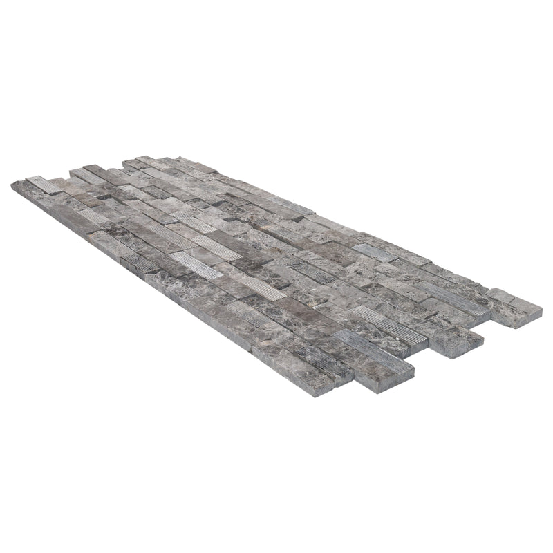 Ventana Gray Marble 3D Ledger Panel 6"x24" – Multi-Surface Wall Tile, Full Truckload