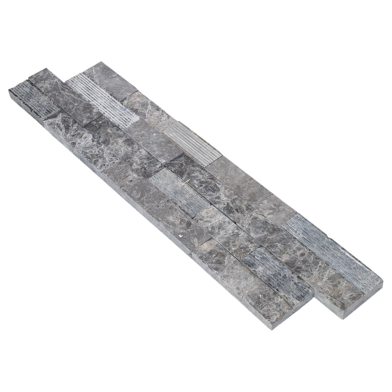 Ventana Gray Marble 3D Ledger Panel 6"x24" – Multi-Surface Wall Tile, Full Truckload