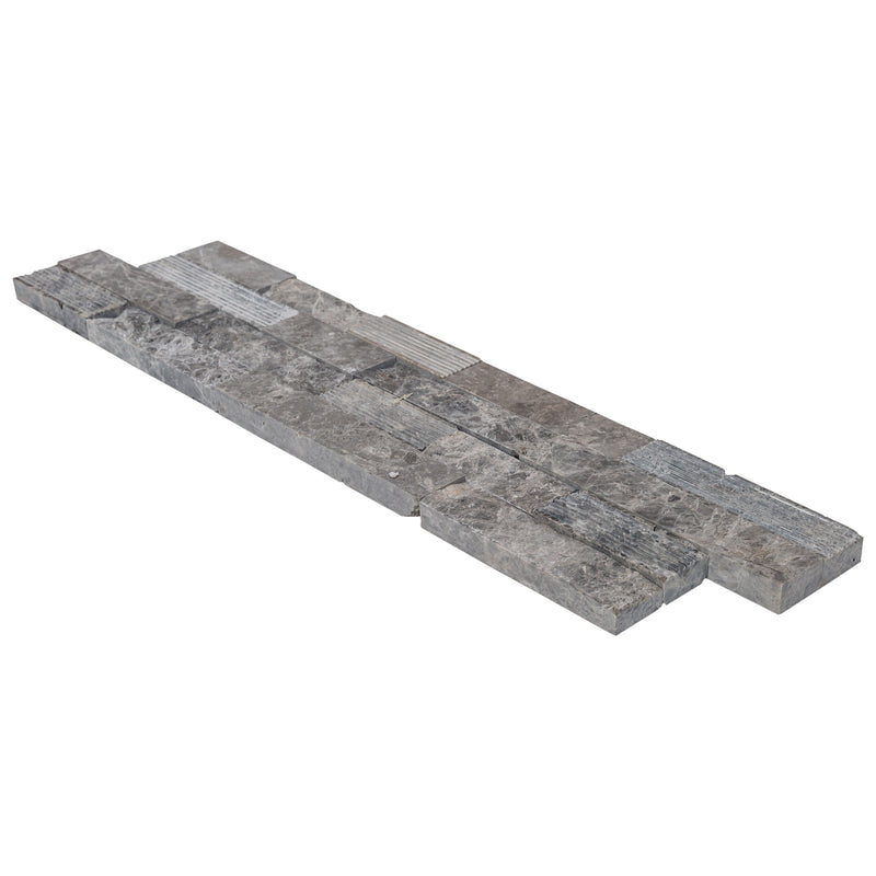 Ventana Gray Marble 3D Ledger Panel 6"x24" – Multi-Surface Wall Tile, Full Truckload