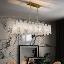 Modern Alabaster Venus Linear Chandelier