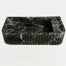Verde Antico Marble Rectangular Wall-Mount Fluted Bathroom Sink 25x13 by GobekDesign