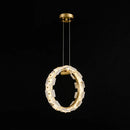 Vertical Ring Alabaster Pendant Lamp