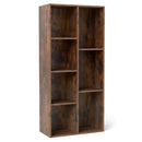 Vertical or Horizontal Freestanding Bookshelf with 7 Compartments by LJGDeals