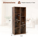 Vertical or Horizontal Freestanding Bookshelf with 7 Compartments by LJGDeals