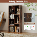 Vertical or Horizontal Freestanding Bookshelf with 7 Compartments by LJGDeals