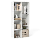 Vertical or Horizontal Freestanding Bookshelf with 7 Compartments by LJGDeals
