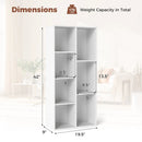 Vertical or Horizontal Freestanding Bookshelf with 7 Compartments by LJGDeals