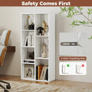 Vertical or Horizontal Freestanding Bookshelf with 7 Compartments by LJGDeals