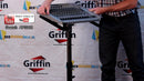 Studio Mixer Stand DJ Cart by GRIFFIN - Rolling Standing Rack On Casters with Adjustable Height - Portable Turntable Holder Mount For Digital Machine