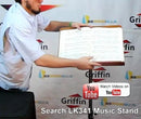 Wood Sheet Music Stand by GRIFFIN-Portable Musical Instrument Accessory for Conductors, Violin, Clarinet, Guitar & Other Players Folding Tripod by GeekStands.com