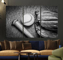 Vintage Baseball Glove and Bat Sports Wall Art Canvas, by MyGreatCanvas | Canvas Wall Art Prints | Photo Prints & Wall Decor