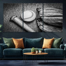 Vintage Baseball Glove and Bat Sports Wall Art Canvas, by MyGreatCanvas | Canvas Wall Art Prints | Photo Prints & Wall Decor