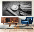 Vintage Baseball Glove and Bat Sports Wall Art Canvas, by MyGreatCanvas | Canvas Wall Art Prints | Photo Prints & Wall Decor