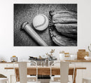 Vintage Baseball Glove and Bat Sports Wall Art Canvas, by MyGreatCanvas | Canvas Wall Art Prints | Photo Prints & Wall Decor