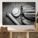 Vintage Baseball Glove and Bat Sports Wall Art Canvas, by MyGreatCanvas | Canvas Wall Art Prints | Photo Prints & Wall Decor