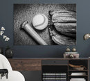 Vintage Baseball Glove and Bat Sports Wall Art Canvas, by MyGreatCanvas | Canvas Wall Art Prints | Photo Prints & Wall Decor