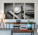 Vintage Baseball Glove and Bat Sports Wall Art Canvas, by MyGreatCanvas | Canvas Wall Art Prints | Photo Prints & Wall Decor