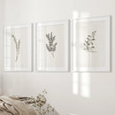 Vintage Floral 3 Piece Wall Art. Rustic Botanical Posters by Wall Art Set