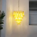 Vintage Caramel Murano Glass Petals Chandelier