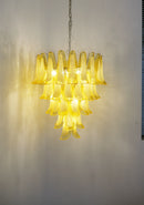 Vintage Caramel Murano Glass Petals Chandelier
