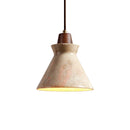 Vintage Conical Travertine Pendant Lamp