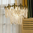 Vintage Crystal Leaf Chandelier