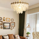 Vintage Crystal Leaf Chandelier