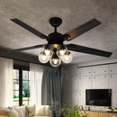 Vintage Glass Ball Ceiling Fan Light