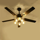 Vintage Glass Ball Ceiling Fan Light