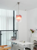Vintage Gradient Red Murano Chandelier