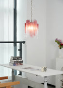Vintage Gradient Red Murano Chandelier