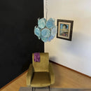 Blue Disks Murano Glass Chandelier