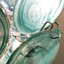 Blue Disks Murano Glass Chandelier