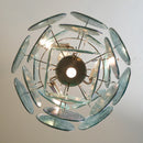 Blue Disks Murano Glass Chandelier