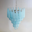 Vintage Murano Blue Petals Drop Glass Chandelier