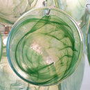 Liora Swirl Disc Green Glass Chandelier