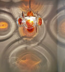 Vintage Murano Orange Brown Chandelier