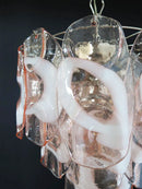Vintage Murano Pink Glasses Chandelier