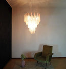 Pink Murano Petal Drop Glass Chandelier
