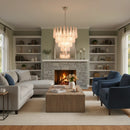 Pink Murano Petal Drop Glass Chandelier